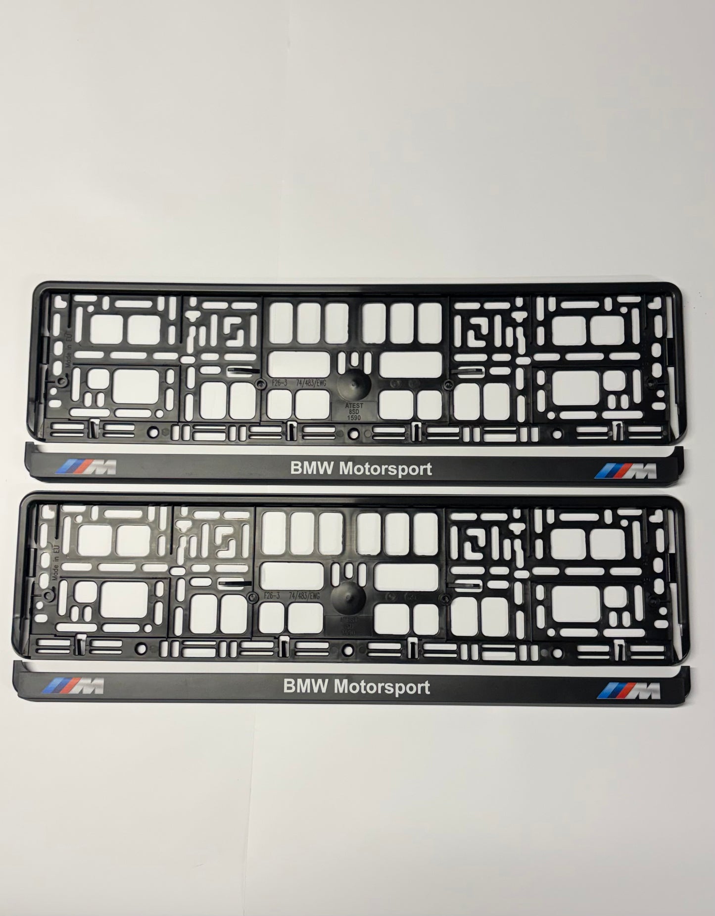 BMW Motorsport Registration Plate Frames – Premium & Road Legal (Set of 2)