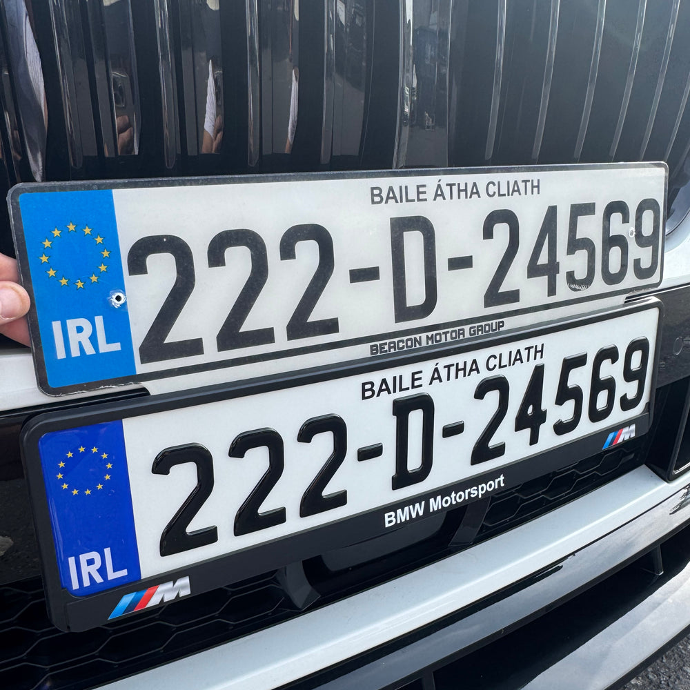 3D Irish Font Gel Plates – Irish Font (Fully Road Legal & NCT Compliant, Set of 2)