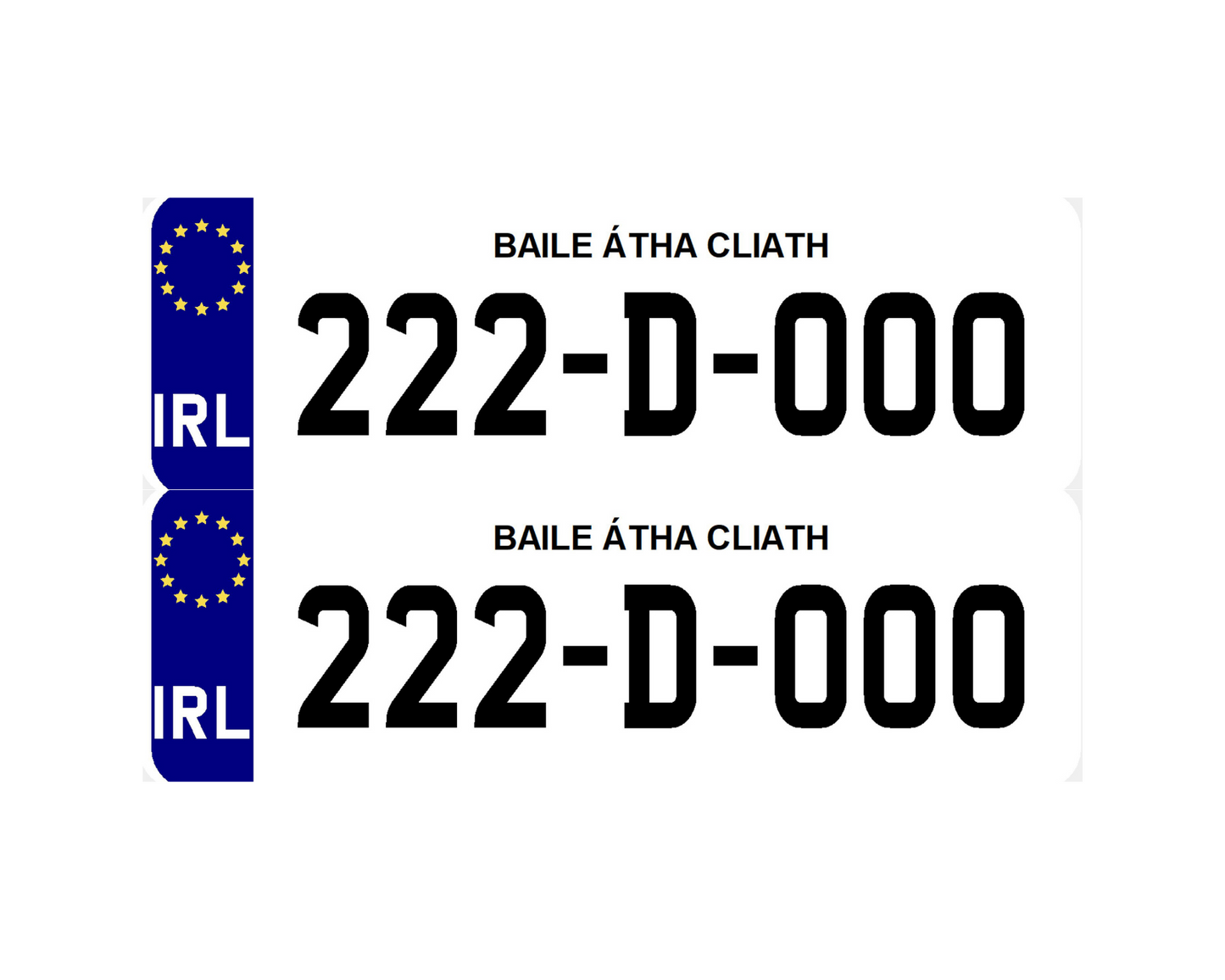 2D 9X3 MOTOR BIKE PLATE