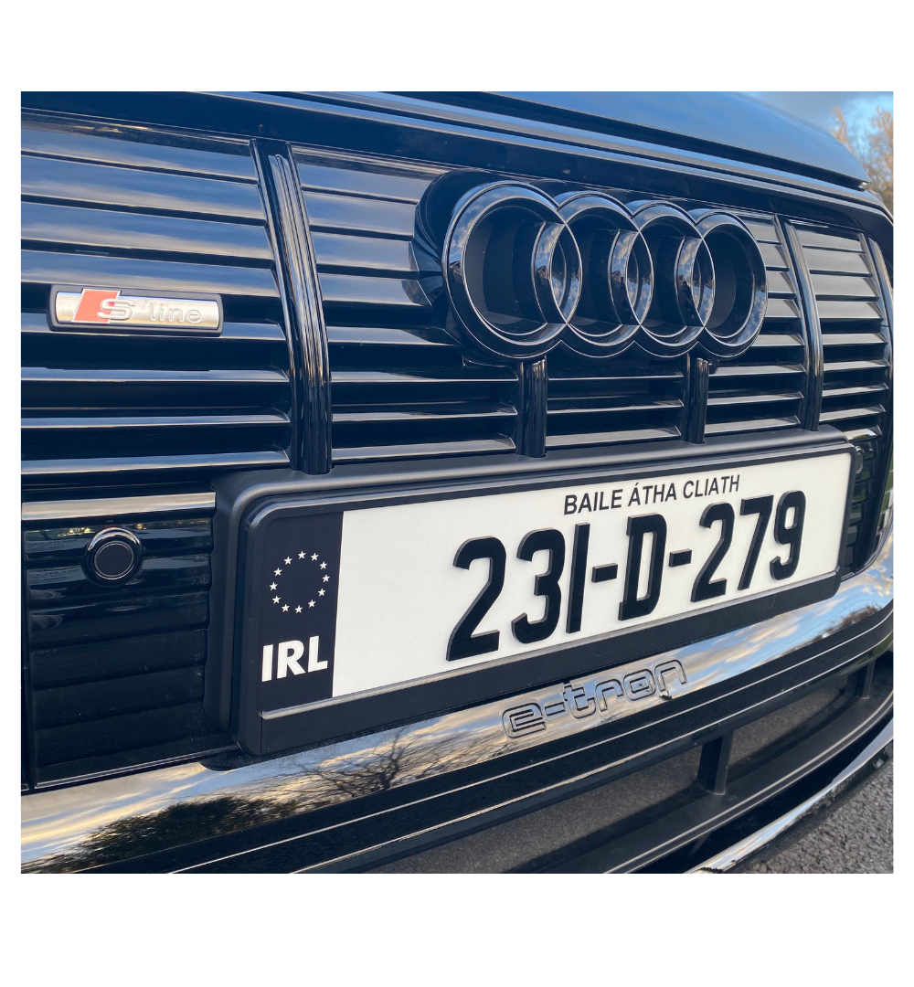 4D 3mm Irish Font Reg Plates (x2)