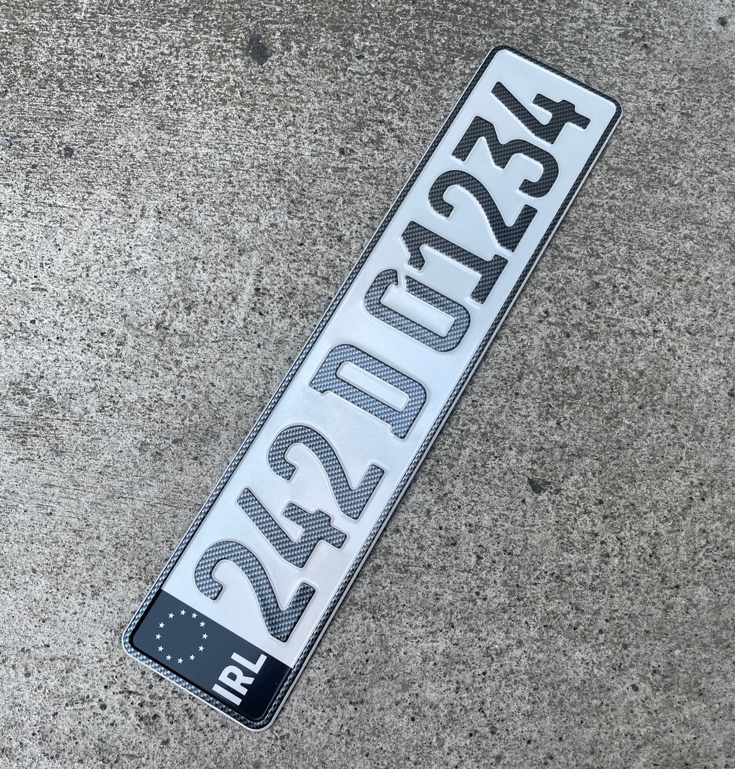 German Pressed Carbon Effect Reg Plates (X2)