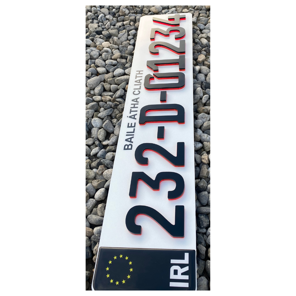 
                  
                    4D Neon Red German Font Plates (X2)
                  
                