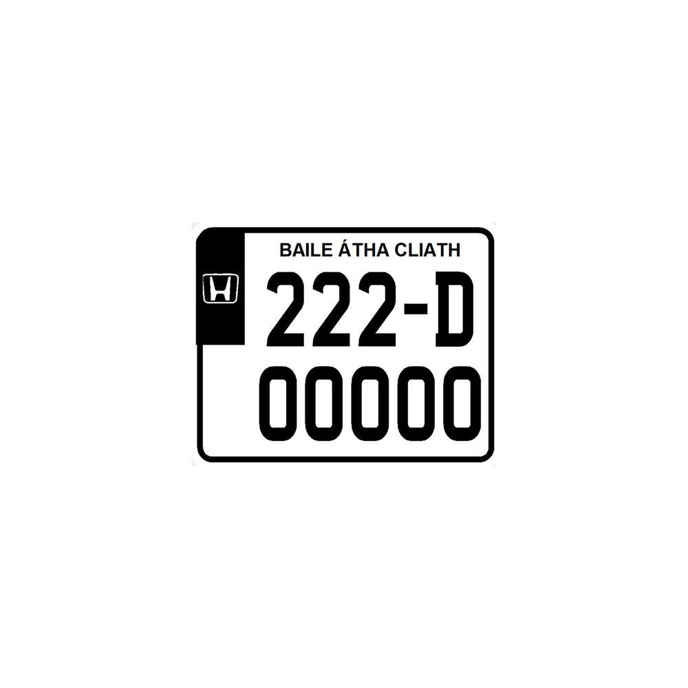2D 7.5X6 HONDA MOTOR BIKE PLATE