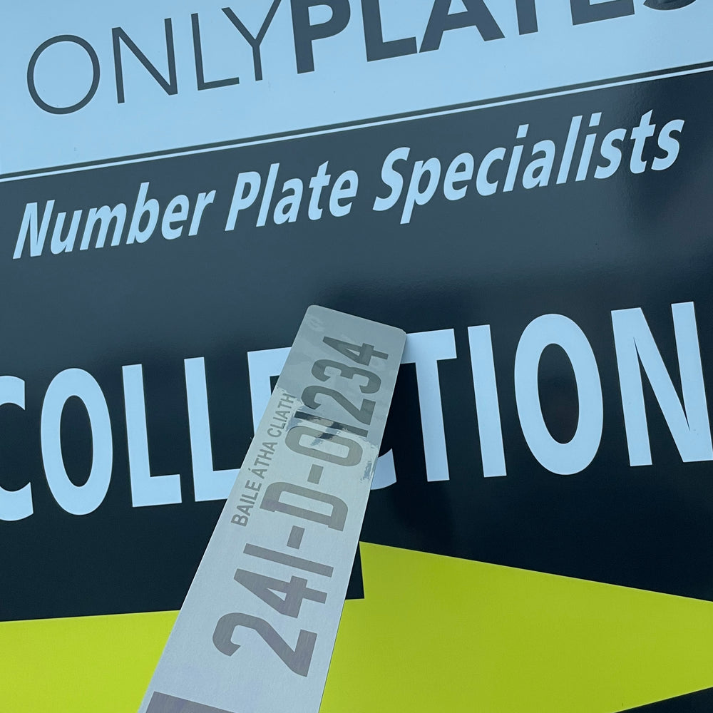 TINTED 2D IRISH FONT REG PLATES