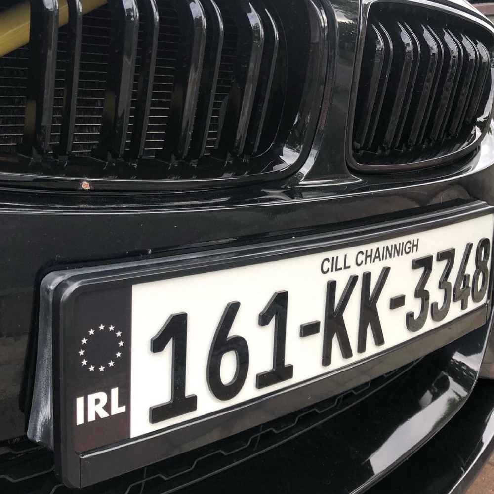 4D 3mm German Font Reg Plates (x2)
