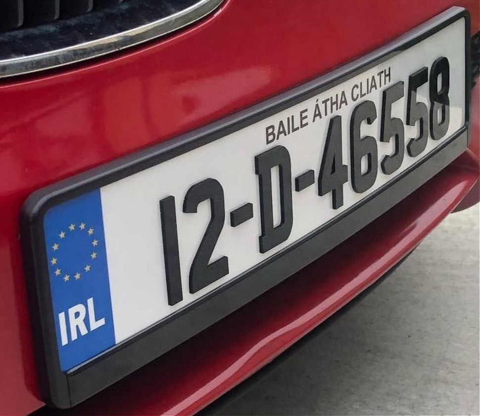 Black Registration Plate Frame