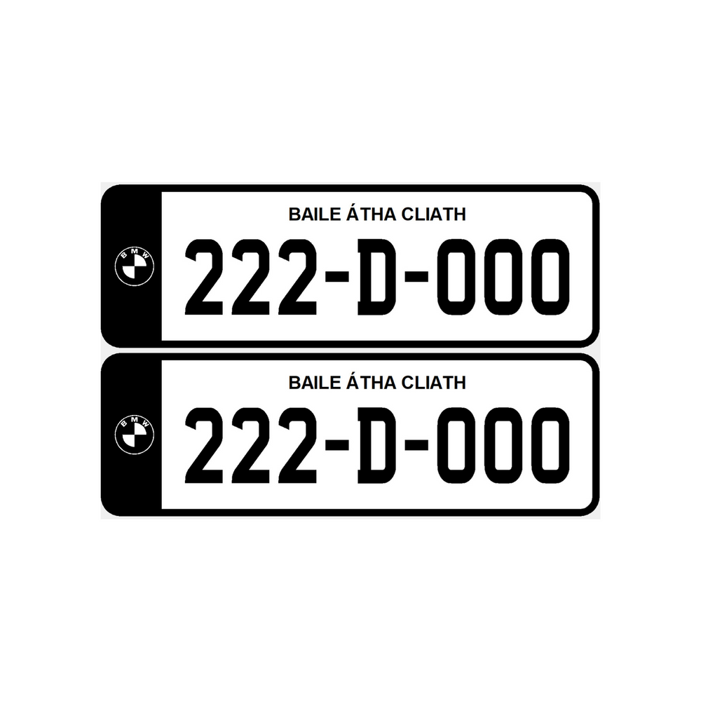 2D BMW Motor Bike Reg Plate 9X3