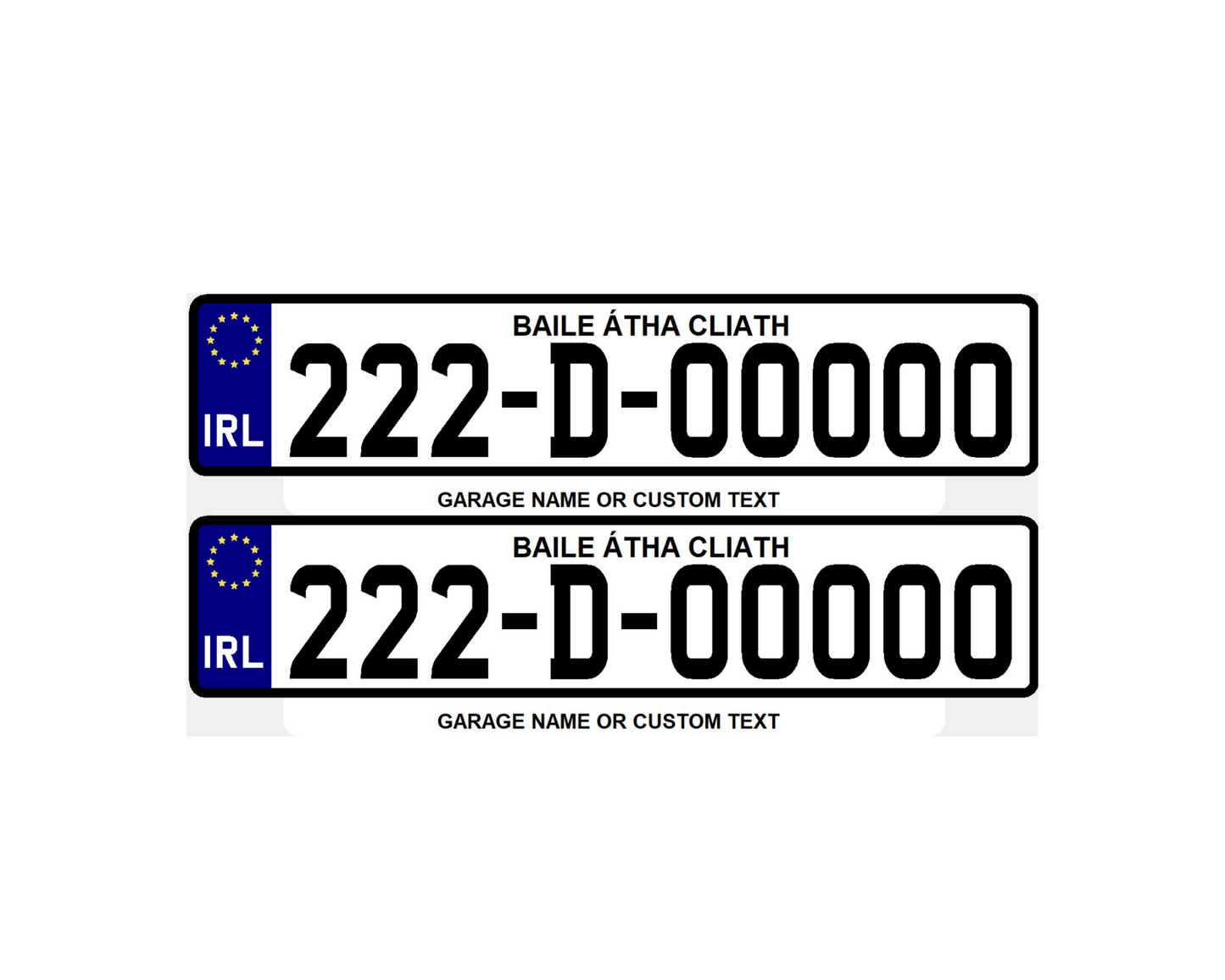 Lipped Text NCT Reg Plate