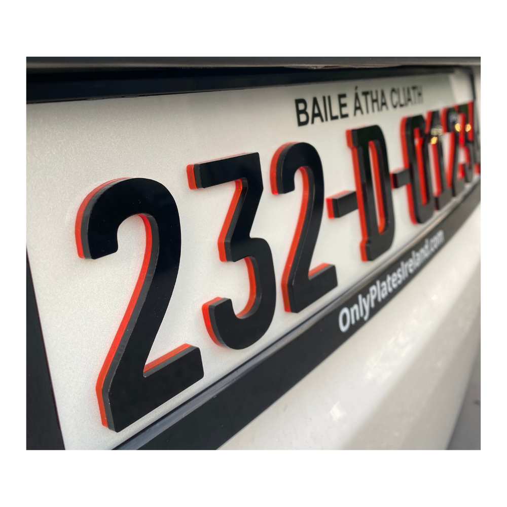 
                  
                    4D Neon Red German Font Plates (X2)
                  
                