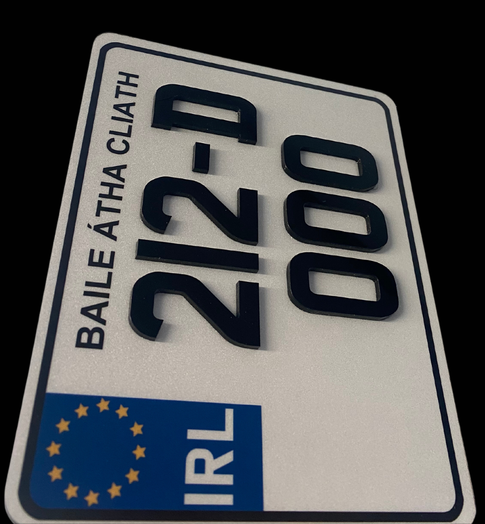4D Custom Motor Bike Reg Plate 7.5X6 (X1)