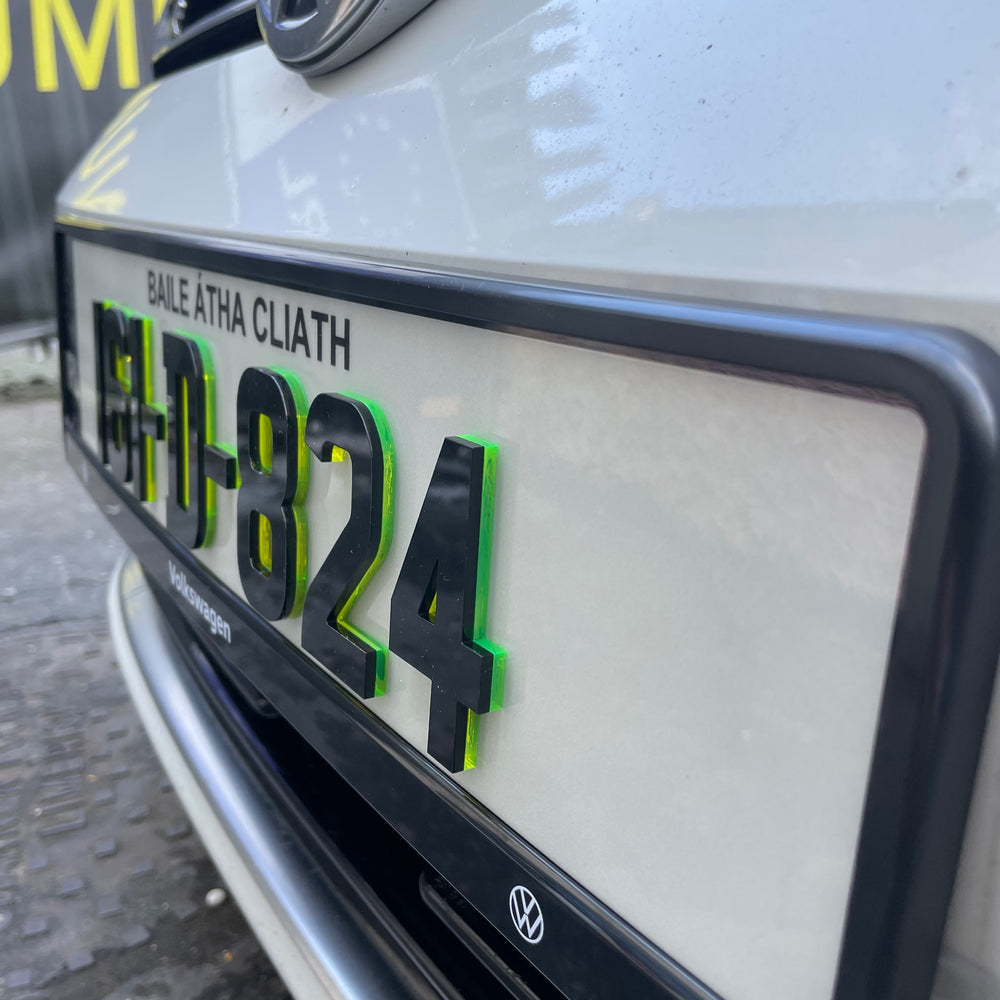 
                  
                    4D Neon Green Irish Font Plates (X2)
                  
                