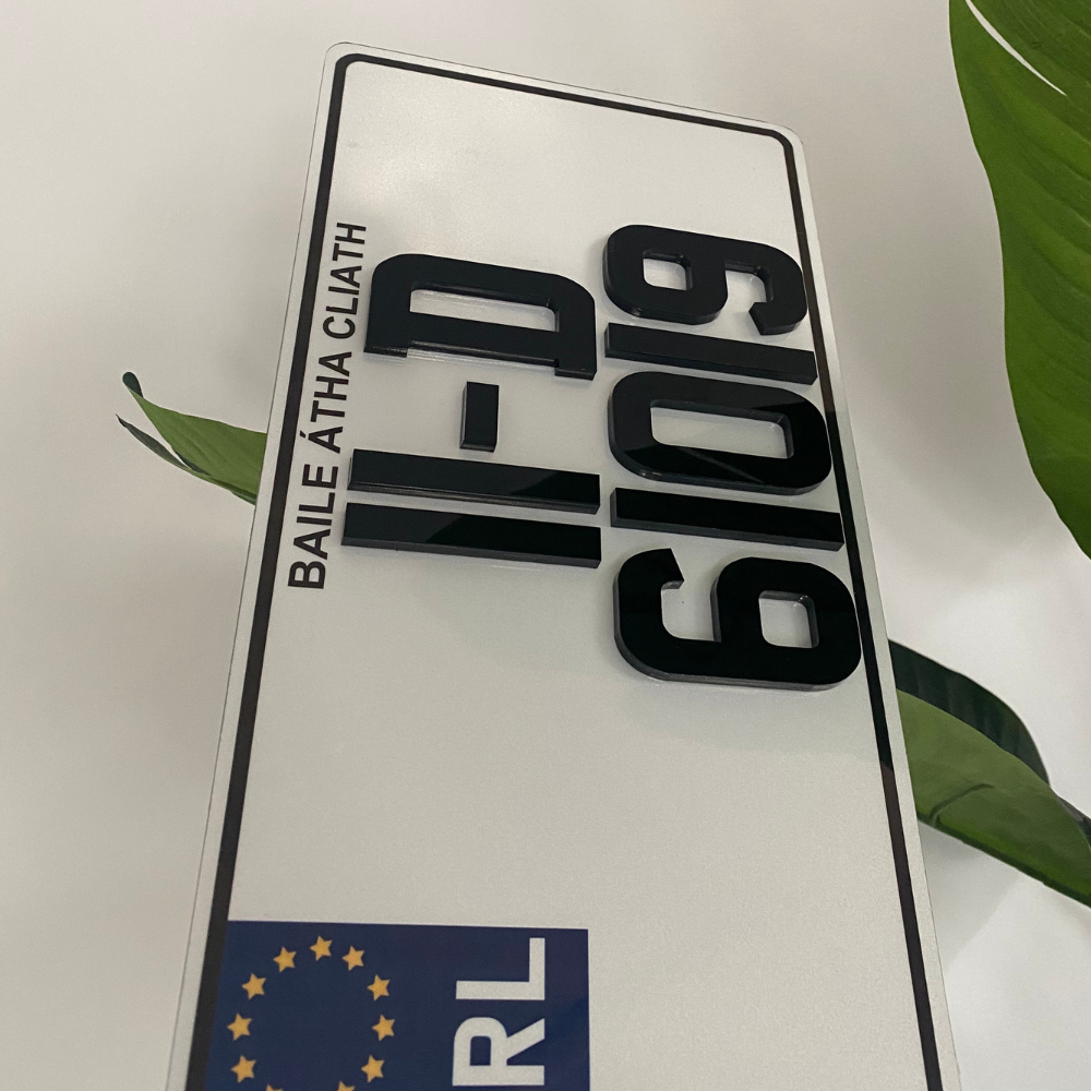 4D 13x7 Reg Plate 5mm IRL Font