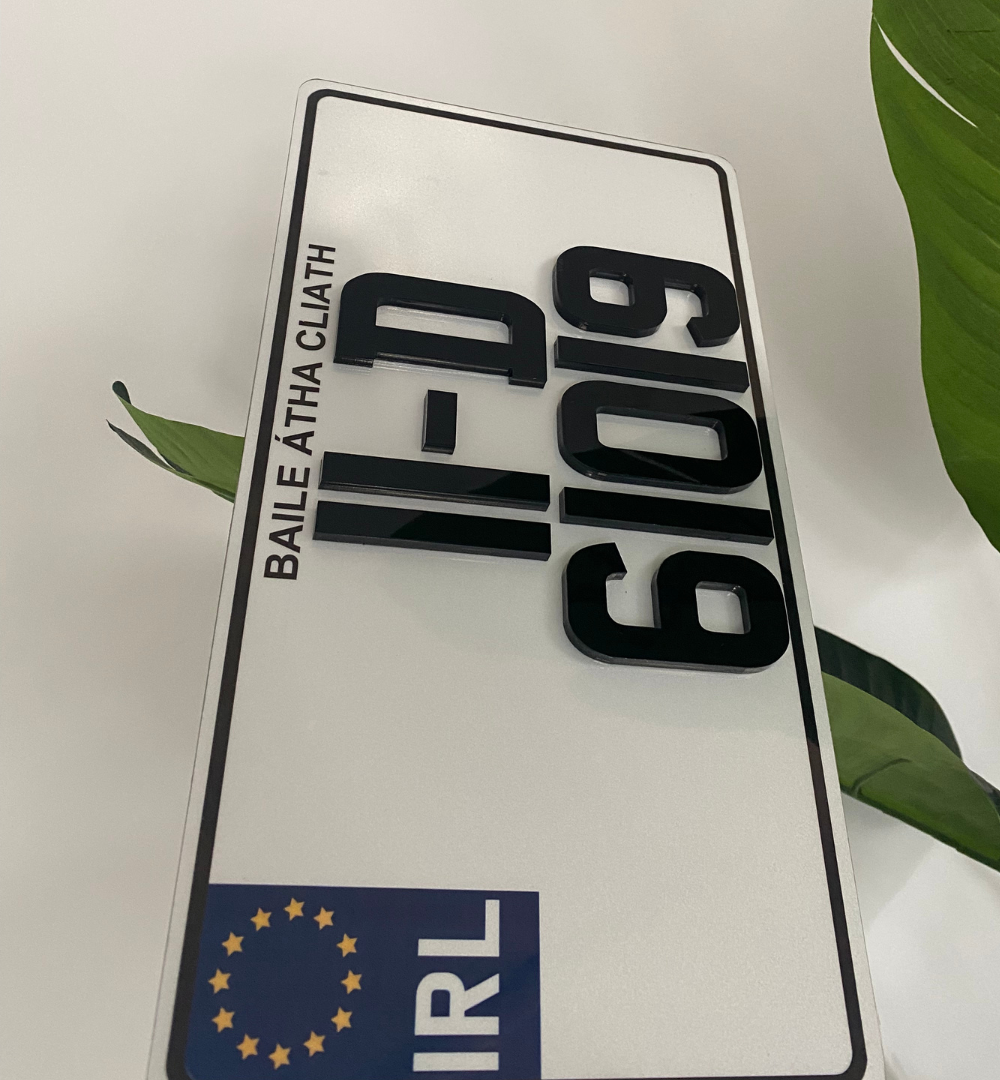 4D 13x7 Reg Plate 5mm IRL Font