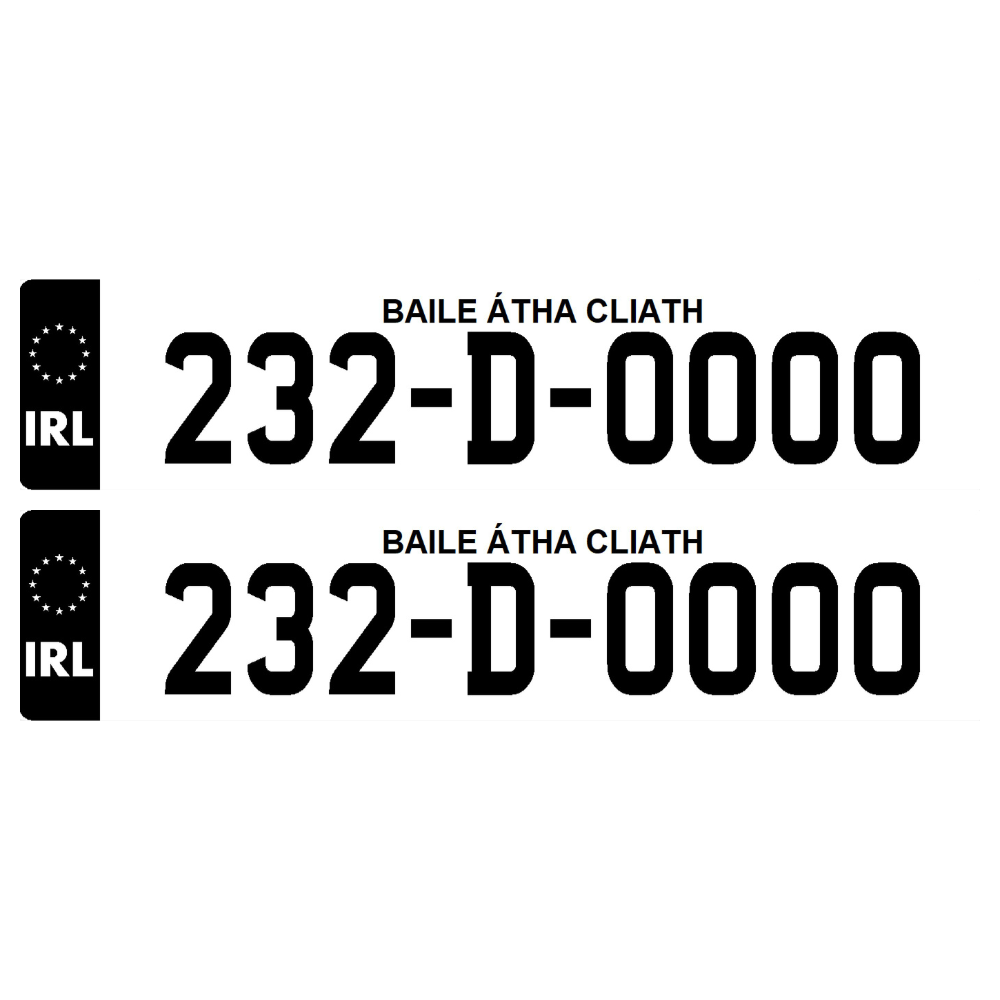 2D Irish Font Plates (x2)