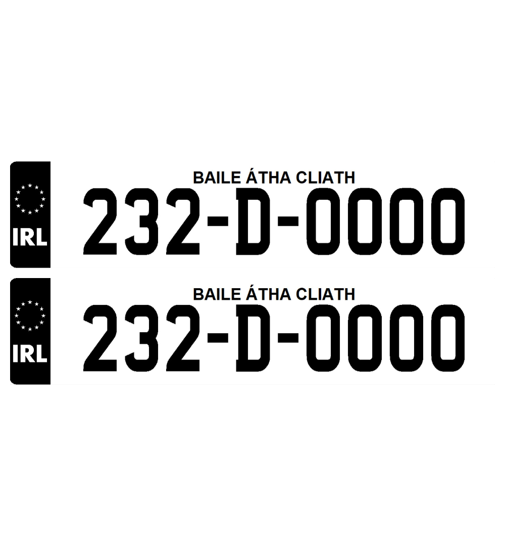 2D Irish Font Plates (x2)